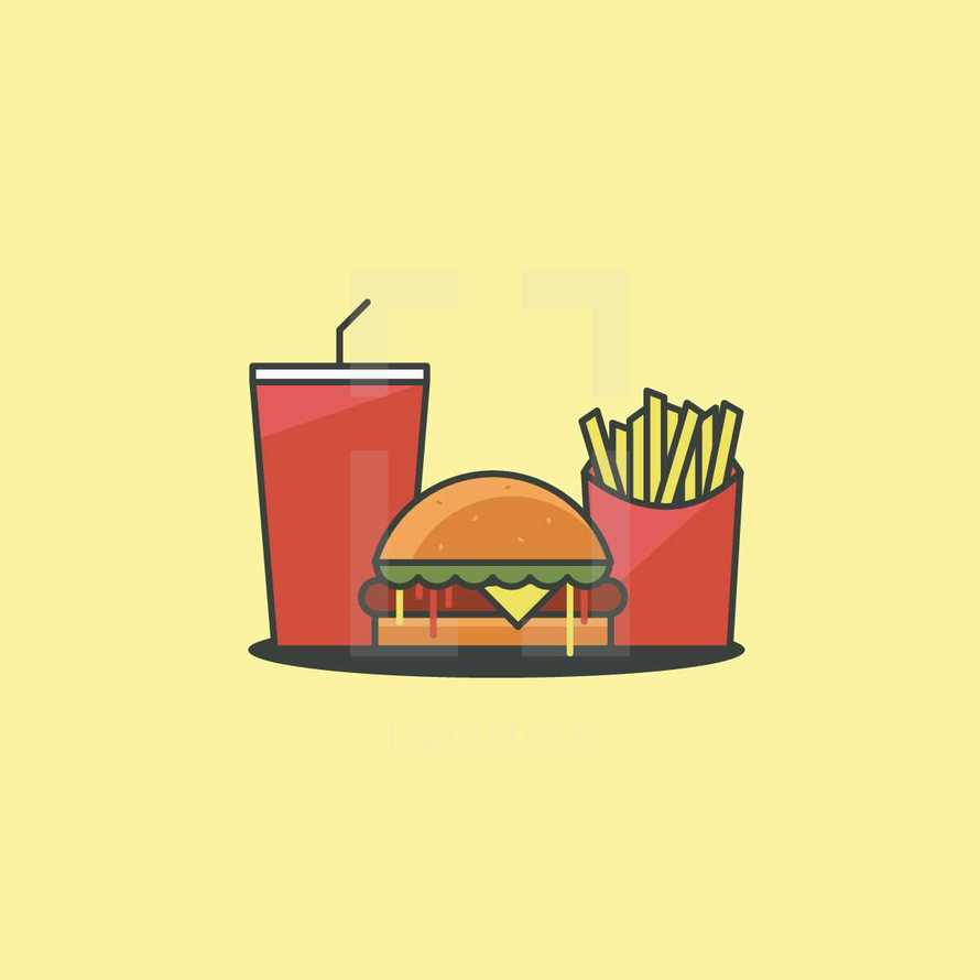 fast food illustration.