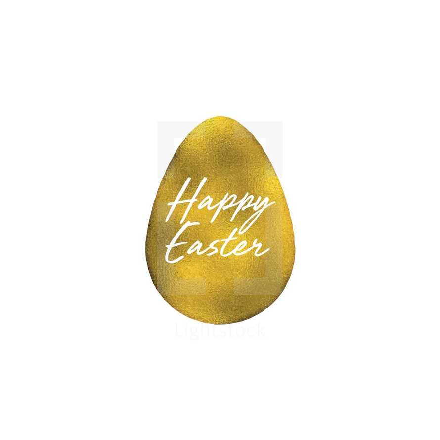Happy Easter gold egg