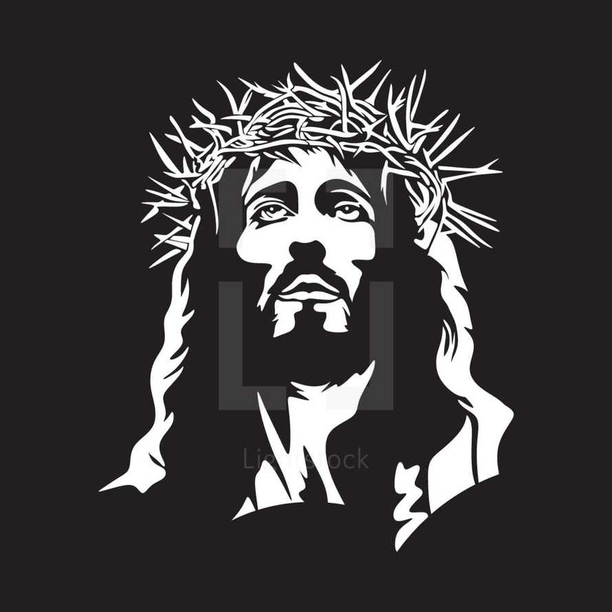 face of Jesus with Crown of thorns 