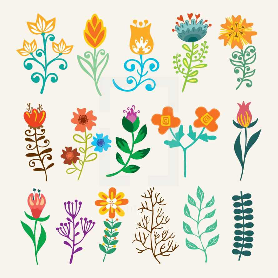 flower icons 