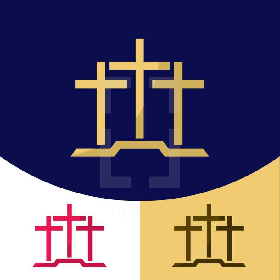 three cross logo 
