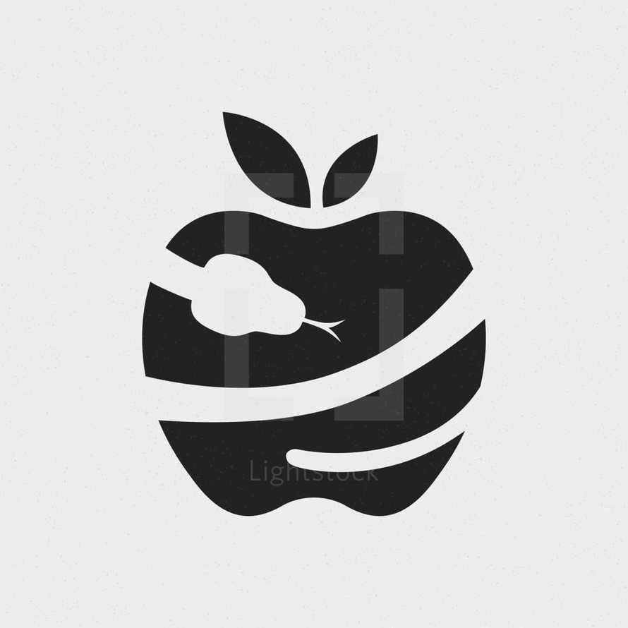 apple on a snake graphic