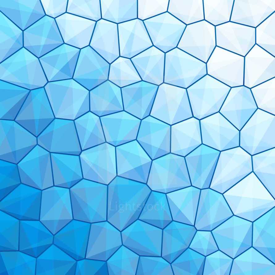 Blue abstract geometrical background with sexangle, triangle shapes. Graphic element for design saved as an vector illustration in file format EPS