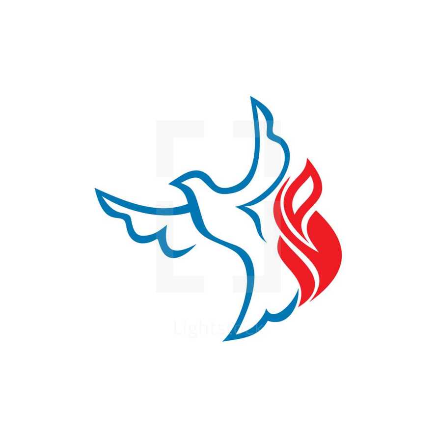 dove and flame icon