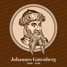 Johannes Gutenberg (1400 – 1468) was a German printer and publisher who introduced printing to Europe with the printing press. It played a key role in the development of the Reformation.