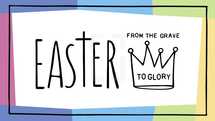 Easter resurrection pastels background with lettering