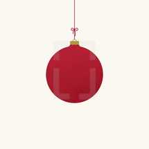 red hanging ornament 