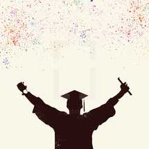 Graduation celebration illustration.