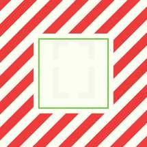 red and white vertical stripes and frame