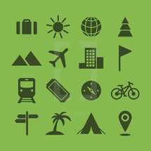 Set of travel icons.