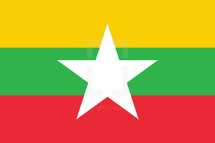 flag of Myanmar Burma 
