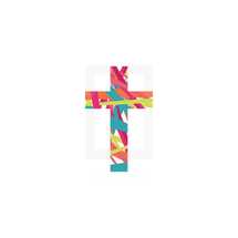 colorful patterned cross