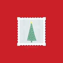 Christmas tree stamp 