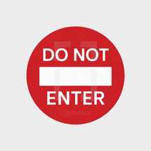 do not enter 