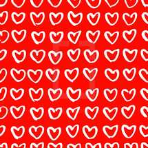 red and white hearts pattern background 