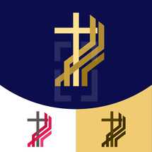 abstract cross logo 