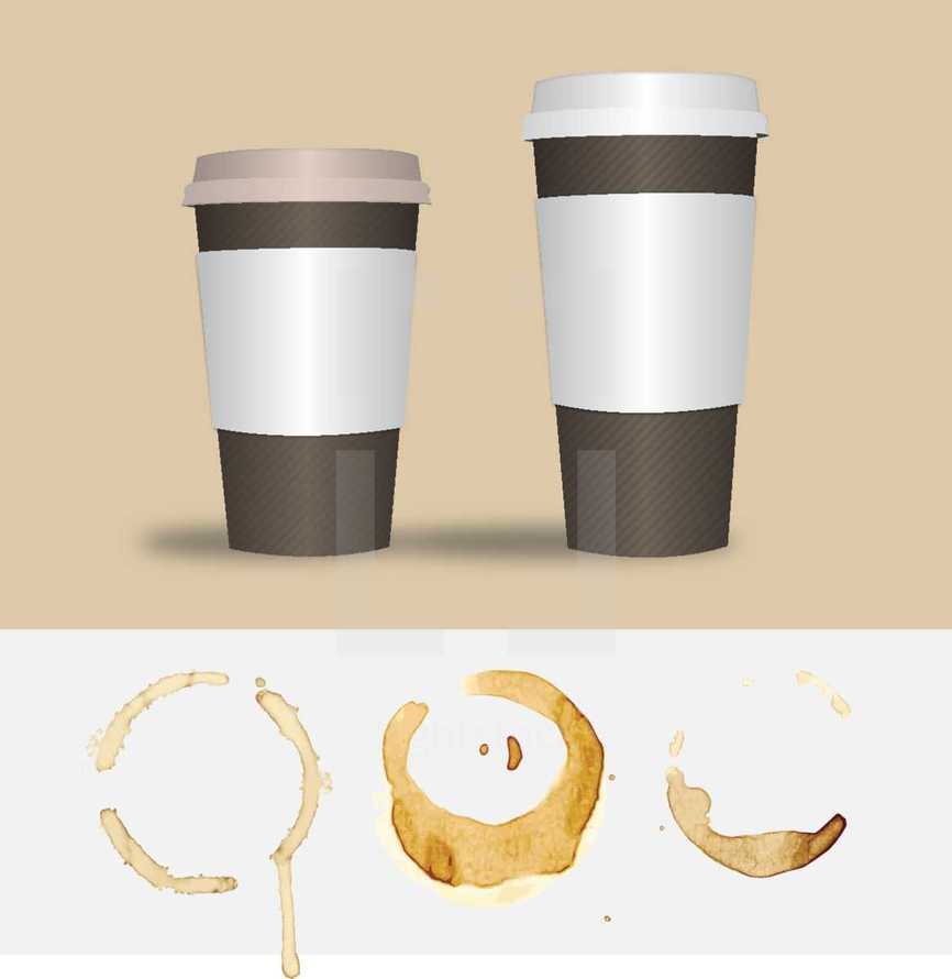 coffee cups and stains 