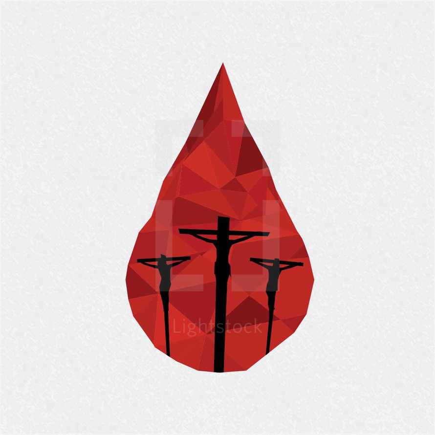 blood drop, crucifixion 