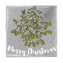 Merry Christmas and mistletoe 