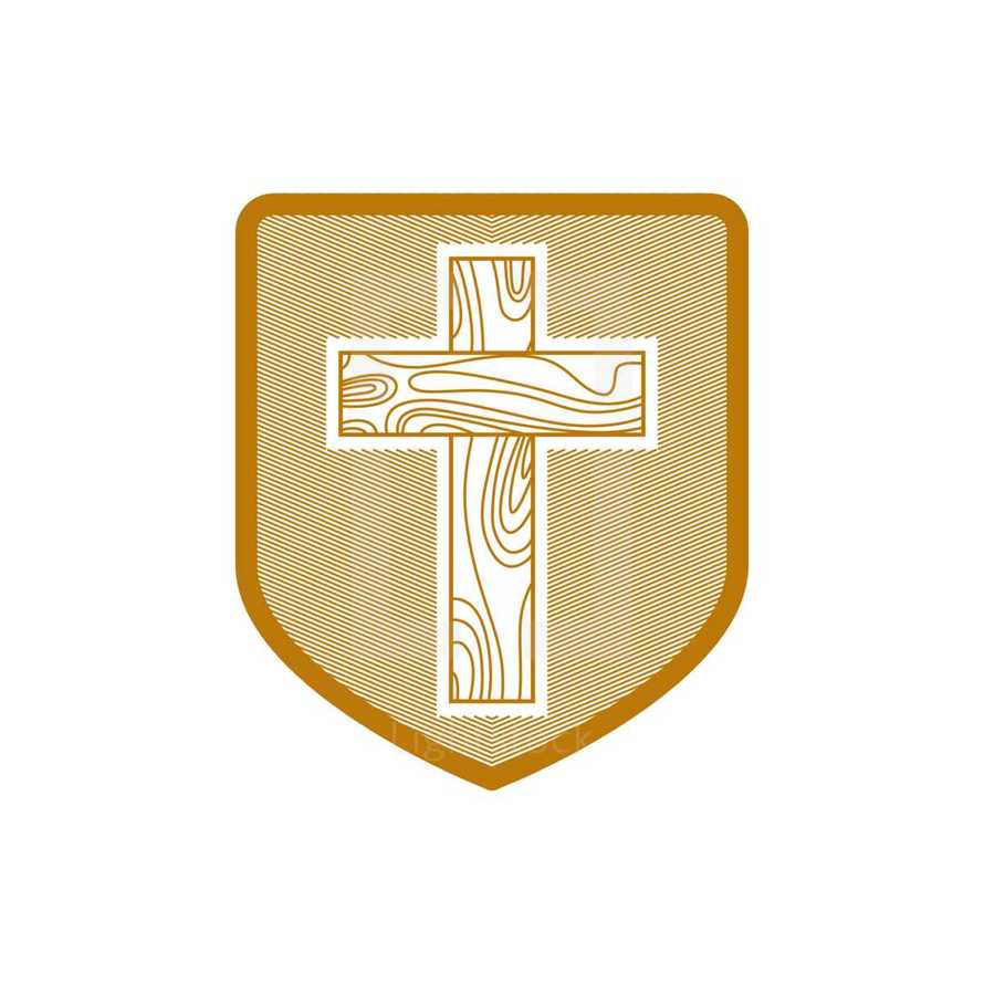 cross on a badge 