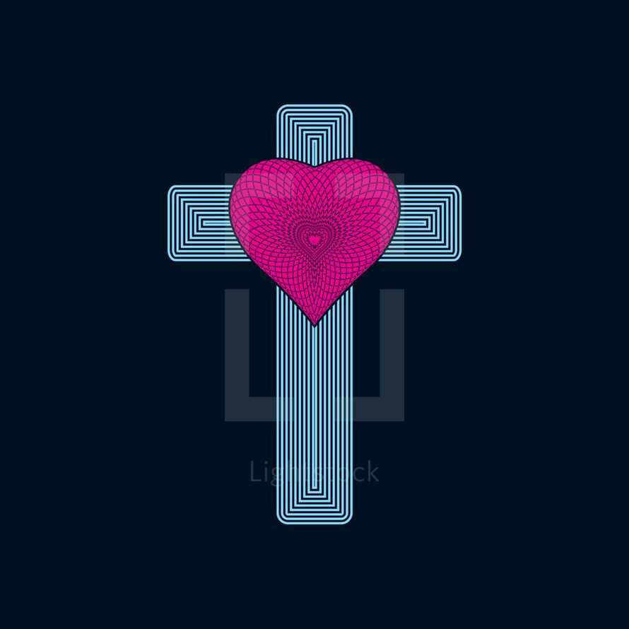 heart and cross icon 