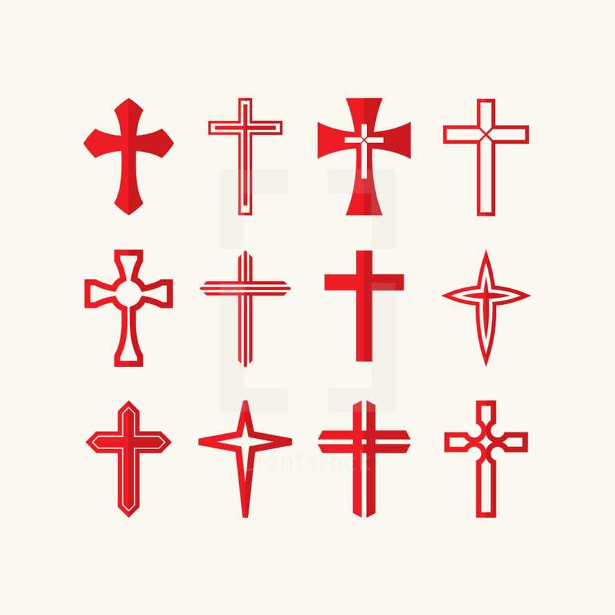 cross, red 