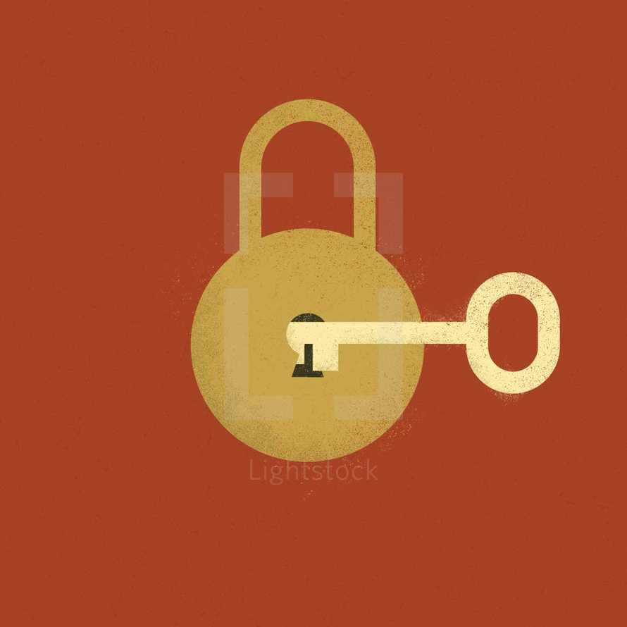 lock and key illustration.