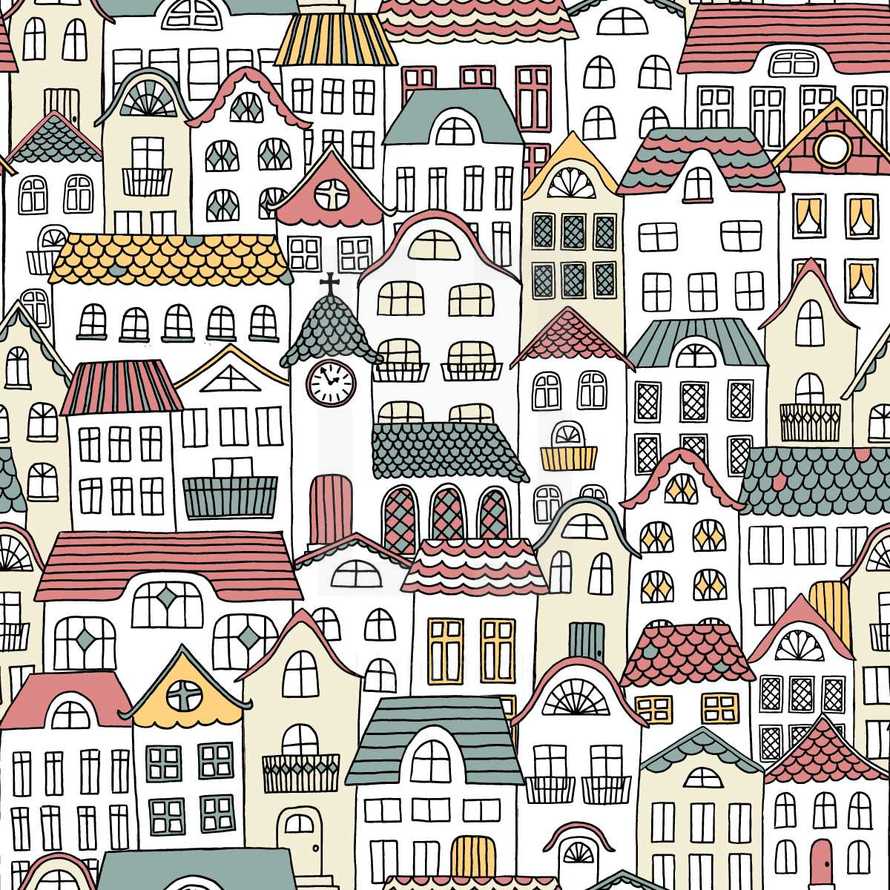 houses pattern background 