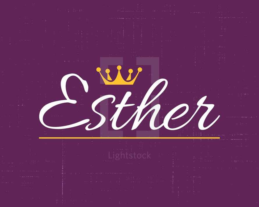 Esther logo on a purple background