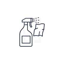 spray bottle of cleaning products 