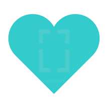 Blue heart icon isolated on white background. The green heart symbol for love emotions created in flat design style. The multimedia turquoise heart button is intended for an audio music or movie video player. The green heart icon for the content you like is designed to use a Graphical User Interface. The medical blue heart sign can be used for the cardiology department at the clinic for heart disease. The design graphic element is saved as a vector illustration in the EPS file format for your design projects.