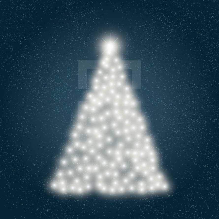 Christmas tree of lights.