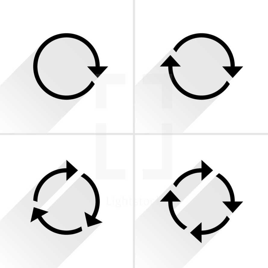 Reload arrow, refresh sign, rotation icon, cycle pictogram. Graphic element for design saved as an vector illustration in file format EPS