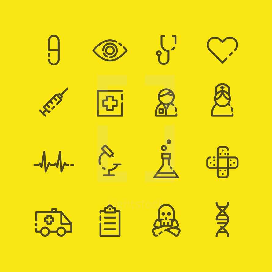 healthcare icon set 