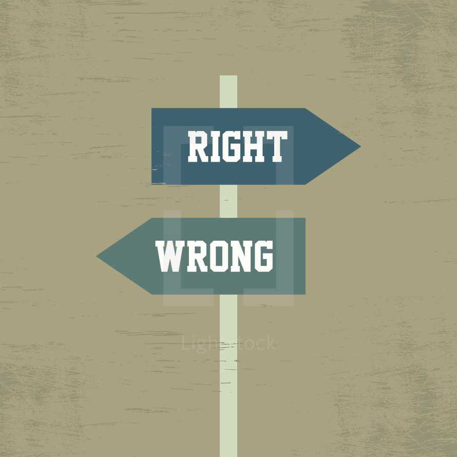 right and wrong sign 