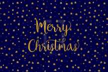 Merry Christmas and star pattern background 