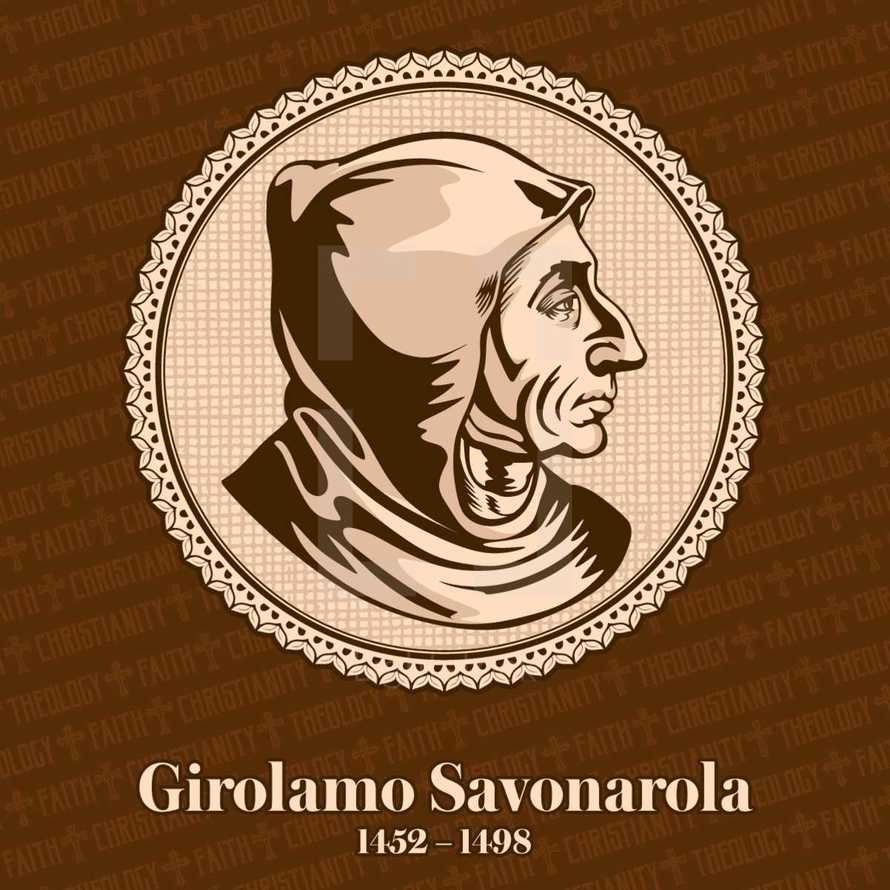 Girolamo Savonarola (1452 – 1498) was an Italian Dominican friar and preacher active in Renaissance Florence.
