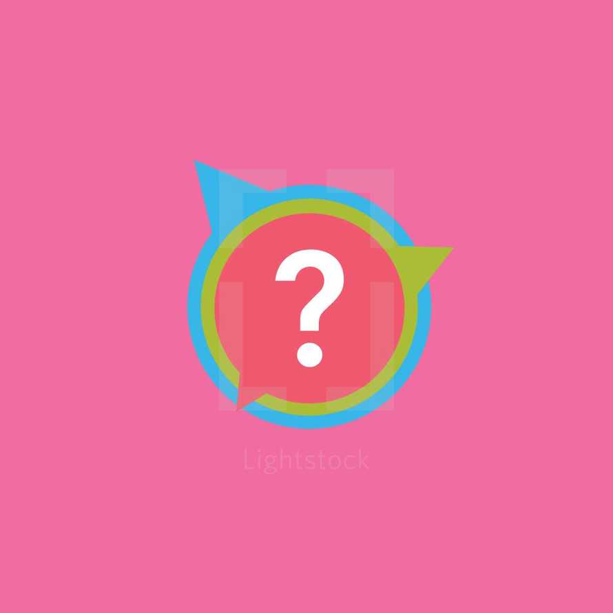 colorful questions icon.