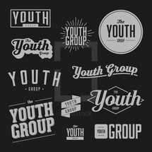 youth group vector badges. 