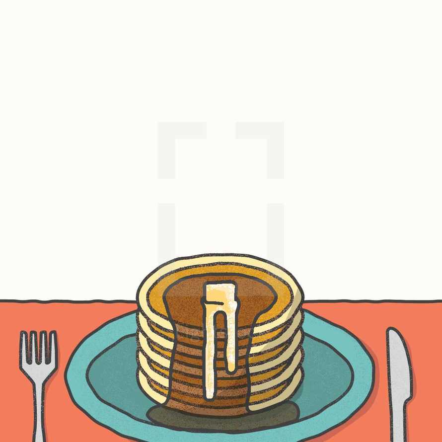 pancakes for breakfast.