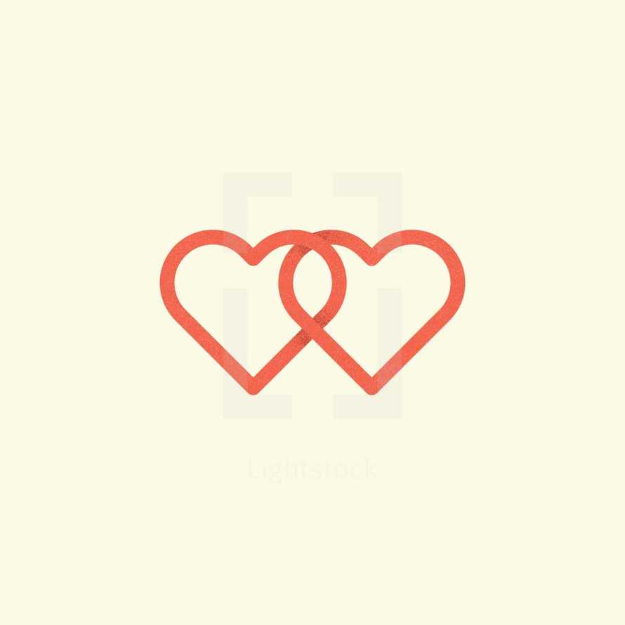 connected hearts icon