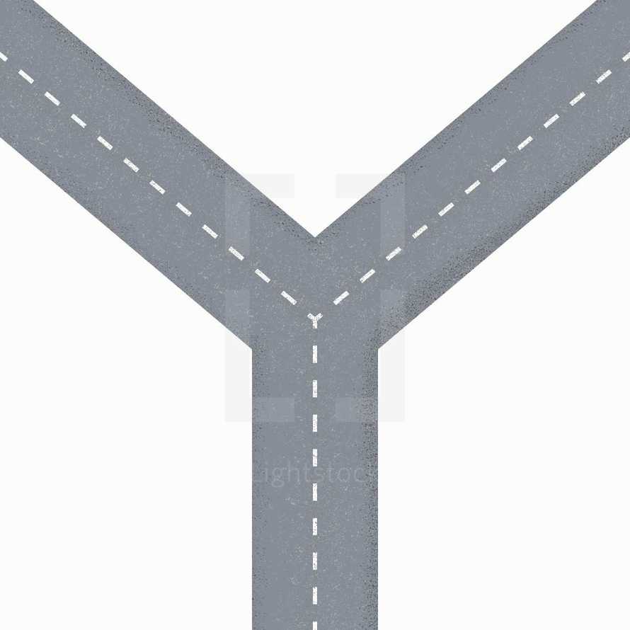 illustration of a fork in the road.