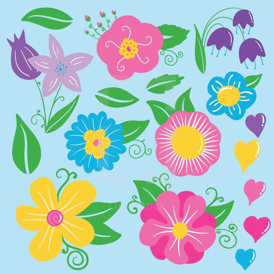 floral doodle pattern 