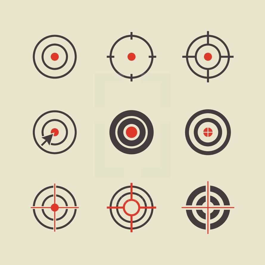 target icons.