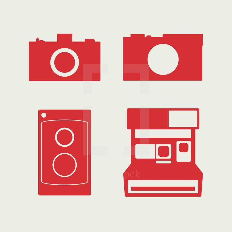 vintage cameras illustrations.