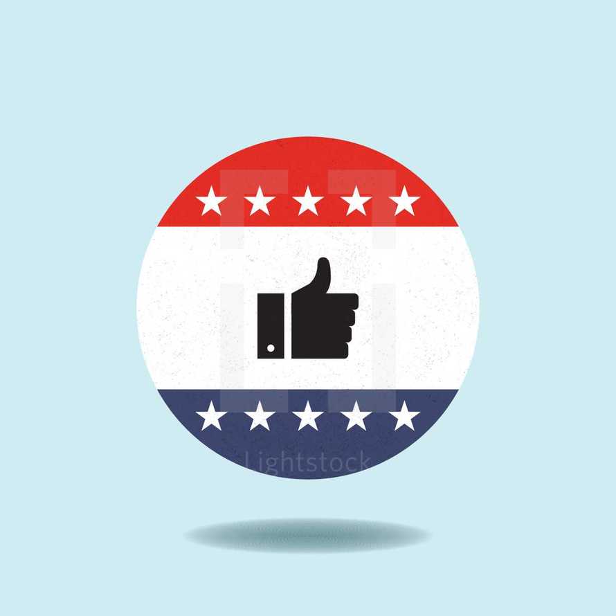 vote thumbs up button 