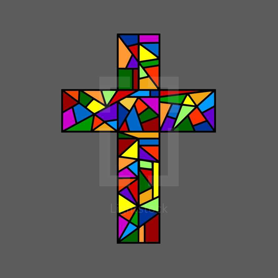 stained glass cross 