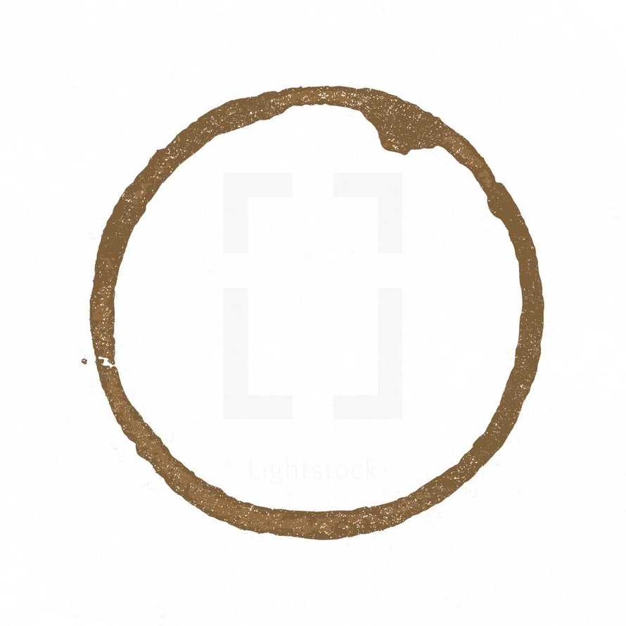 coffee ring stain vector.