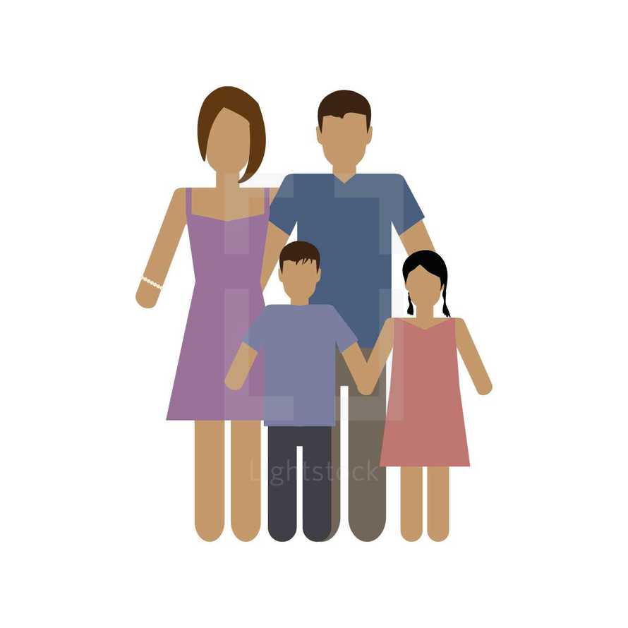 Simple family vector illustration. — Design element — Lightstock