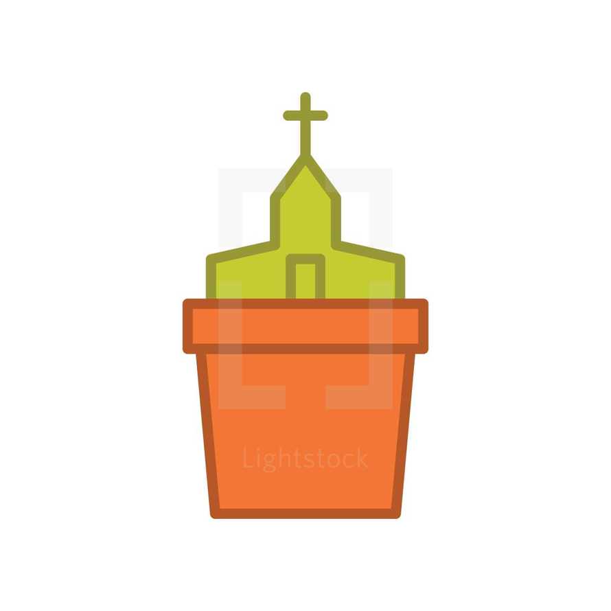 church in a pot 